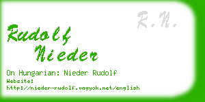 rudolf nieder business card